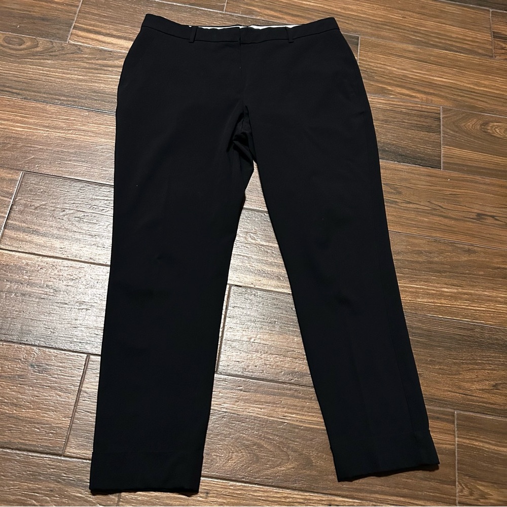Mango Basics Women’s Dress Pants Size 8 Black Cuffed Leg Pockets